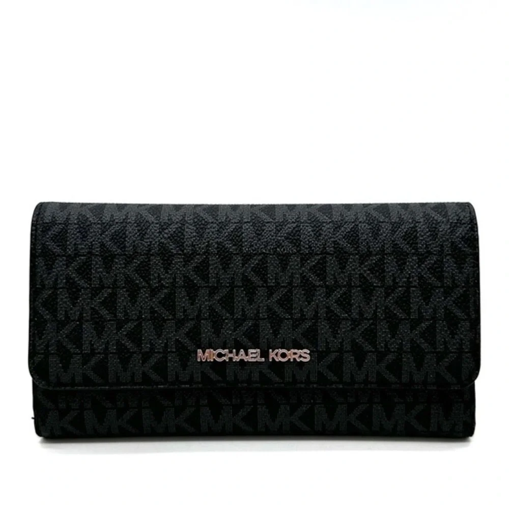 Michael Kors Large Trifold Wallet Black